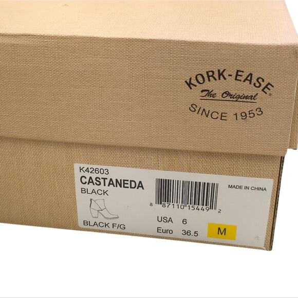 Kork-Ease Castaneda Boots Leather Heeled Ankle Booties Minimalist Fall - Picture 11 of 11